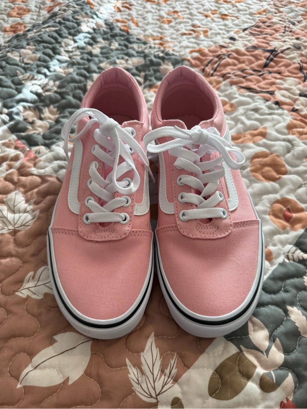 Vans Pink Canvas Low-Top Sneakers with White Accent